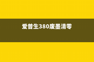 EpsonL380废墨清零教程（详细操作步骤，让你轻松解决墨水问题）(爱普生380废墨清零)