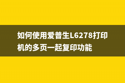 如何正确清零爱普生L210打印机的废墨？(清零的步骤)