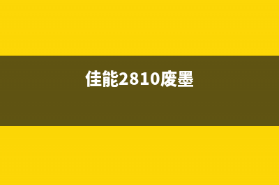 佳能TS208废墨清零软件让你的打印机焕然一新，拥有更长寿命(佳能2810废墨)