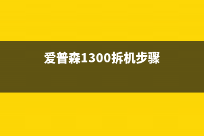 爱普森k305更换喷墨口（详细步骤和注意事项）(爱普森1300拆机步骤)