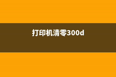 1300打印机清零软件使用技巧（让你的打印机像新的一样快速稳定）(打印机清零300d)