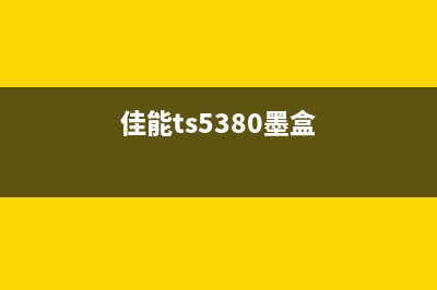 佳能5380墨盒手动清零复位，让你的打印机焕然一新(佳能ts5380墨盒)