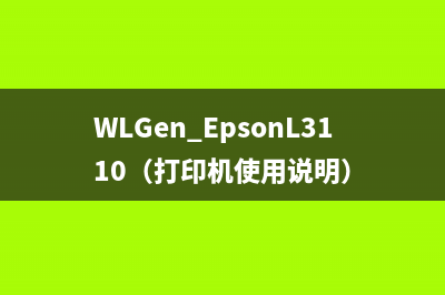 WLGen_EpsonL3110（打印机使用说明）