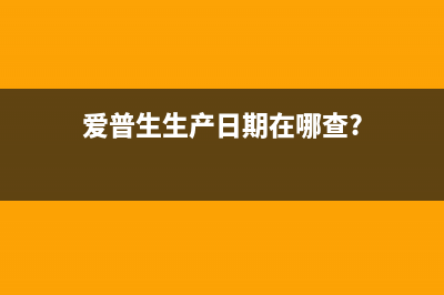 怎样查爱普生重置前的灯状态？(爱普生生产日期在哪查?)