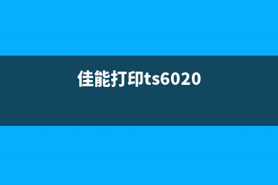 佳能TS602打印机报错5800怎么办？(佳能打印ts6020)