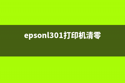 EpsonL303清零（详解EpsonL303清零方法）(epsonl301打印机清零)