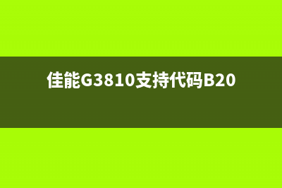 佳能g3810支持代码1700（详解佳能g3810打印机支持的代码1700）(佳能G3810支持代码B204)