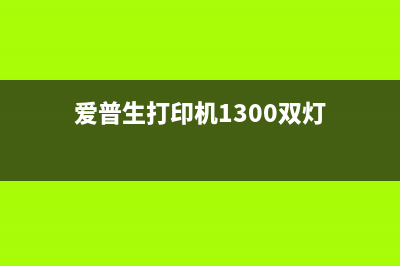 爱普生打印机1300废墨盒怎么处理？（教你延长打印机寿命的小技巧）(爱普生打印机1300双灯)