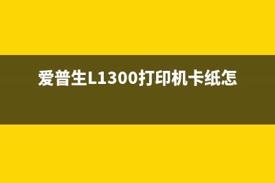 爱普生l1300打印机如何进行非墨清零操作？(爱普生L1300打印机卡纸怎么处理)