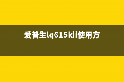 爱普生l6178如何进行清零操作？(爱普生lq615kii使用方法)