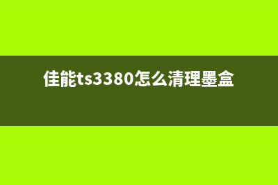 佳能TS3380废墨清零软件推荐（节省成本，提高效率的必备工具）(佳能ts3380怎么清理墨盒)