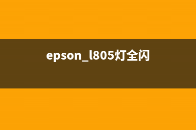 epsonl805灯全闪清零软件使用教程(epson l805灯全闪)