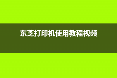 东芝301打印机如何更换墨盒并清零？(东芝打印机使用教程视频)