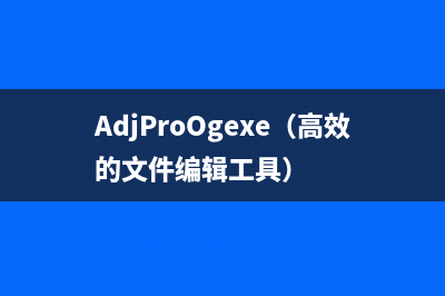 AdjProOgexe（高效的文件编辑工具）