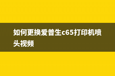 如何更换爱普生L805打印机的废墨仓(如何更换爱普生c65打印机喷头视频)