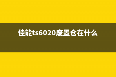 佳能TS6020废墨仓如何更换和清理(佳能ts6020废墨仓在什么位置)