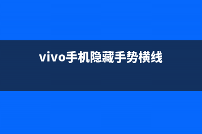 VIVO手机隐藏手机隐私的设置方法 (vivo手机隐藏手势横线)