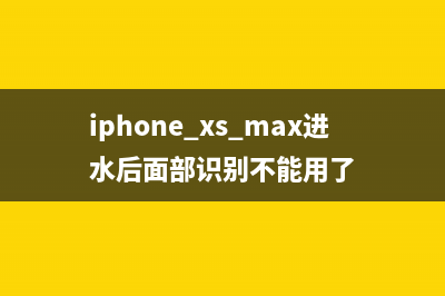 iPhone XS Max进水面容识别不能用，Face ID是否能够修复正常 (iphone xs max进水后面部识别不能用了)