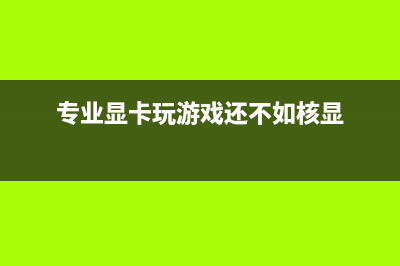 专业显卡能玩游戏吗？游戏显卡与专业显卡的五大区别 (专业显卡玩游戏还不如核显)