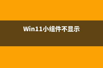 win11小组件不显示怎么修理 (Win11小组件不显示)