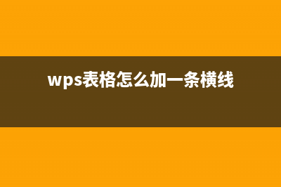 wps表格怎么加一行详细介绍 (wps表格怎么加一条横线)