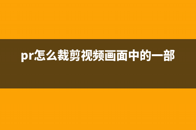 pr怎么裁剪视频画面大小详细教程 (pr怎么裁剪视频画面中的一部分)