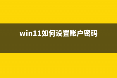 Win11如何设置账号密码？Win11设置账号密码的方法 (win11如何设置账户密码)