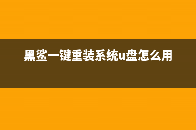 黑鲨一键重装系统下载怎么使用 (黑鲨一键重装系统u盘怎么用)