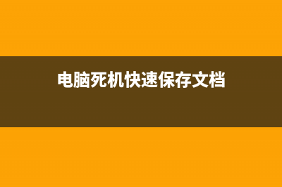 电脑死机的快速怎么修理 (电脑死机快速保存文档)