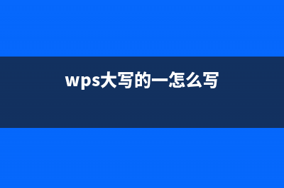 WPS大写的一到十怎么写教程 (wps大写的一怎么写)