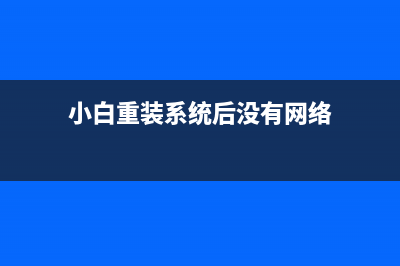 小白重装系统后有两个系统如何维修 (小白重装系统后没有网络)