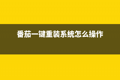 番茄一键重装系统工具的使用教程 (番茄一键重装系统怎么操作)