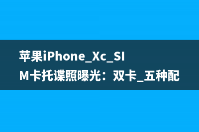 苹果iPhone Xc SIM卡托谍照曝光：双卡+五种配色 