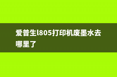 爱普生805废墨满了怎么清理和更换墨盒？(爱普生l805打印机废墨水去哪里了)