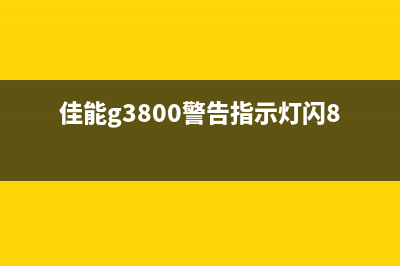 佳能g3800闪动22下是什么问题及解决方法(佳能g3800警告指示灯闪8次)