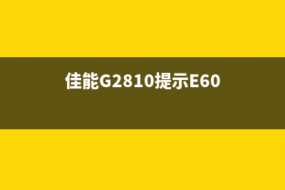 佳能g2810提示1300（解决佳能g2810打印机错误1300的方法）(佳能G2810提示E60)