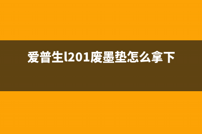 爱普生l201废墨垫更换图解（一步步教你DIY，省钱又环保）(爱普生l201废墨垫怎么拿下来)