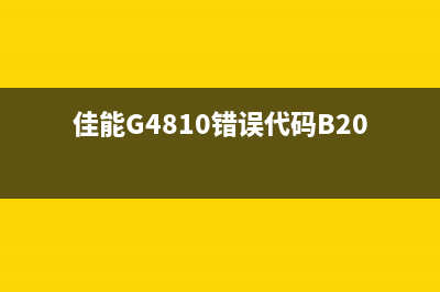 佳能g4810错误5b00（解决佳能g4810错误5b00的方法）(佳能G4810错误代码B202)