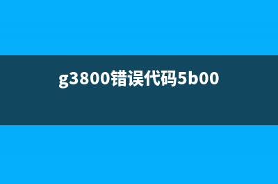 G3800出现b204错误代码解决方法（详细步骤教你轻松搞定）(g3800错误代码5b00)