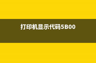 打印机显示代码5b00什么意思（解读打印机故障代码5b00）(打印机显示代码5B00)