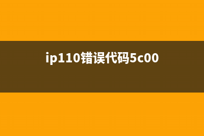 ip8780代码5b00怎么解决？(ip110错误代码5c00)