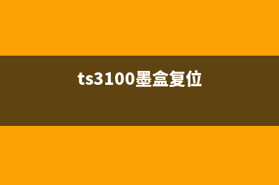 ts3100墨水复位方法详解(ts3100墨盒复位)
