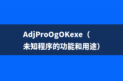 AdjProOgOKexe（未知程序的功能和用途）