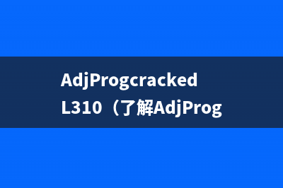 AdjProgcrackedL310（了解AdjProgcrackedL310的详细信息）