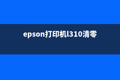 EPSON310清零软件下载，让你的打印机焕然一新(epson打印机l310清零软件)