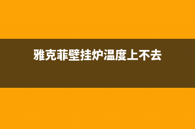 雅克壁挂炉显示e9什么故障(雅克壁挂炉显示e9什么故障原因)(雅克菲壁挂炉温度上不去)