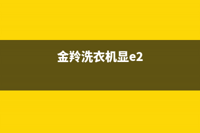 金铃洗衣机e2是什么故障码(金铃洗衣机出现e1是什么问题)(金羚洗衣机显e2)