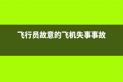 飞行员说飞机故障被停飞电视剧(飞行员故意的飞机失事事故)