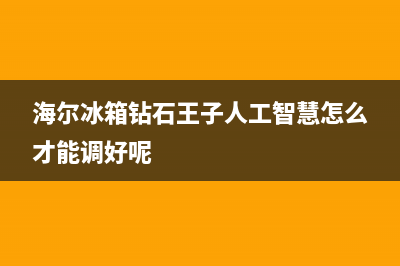 海尔冰箱钻石王子故障e0(海尔冰箱钻石王子人工智慧怎么才能调好呢)