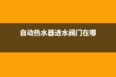 自动热水器进水维修,全自动热水器不自动进水什么原因(自动热水器进水阀门在哪)